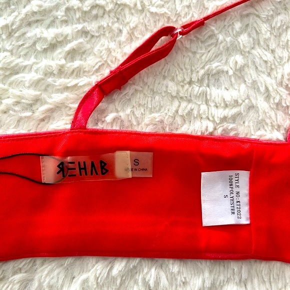 Bright Orange ‘Satin’ Bralette Sz S by Rehab - Picture 3 of 3